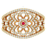 Sterling Silver Semi Mount Ring Setting Round RD Cluster 群镶mm - Syzjewelry